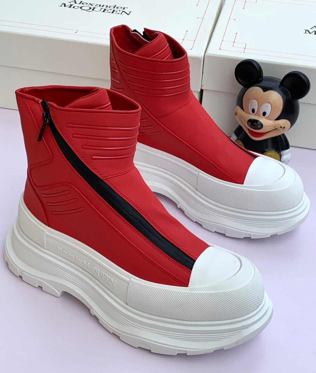 Alexander McQueen Zip-Up Red