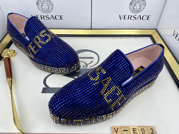 blue Versace Shoe