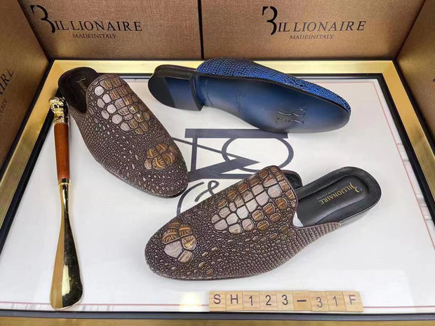 Billionaire Brown Half Shoe