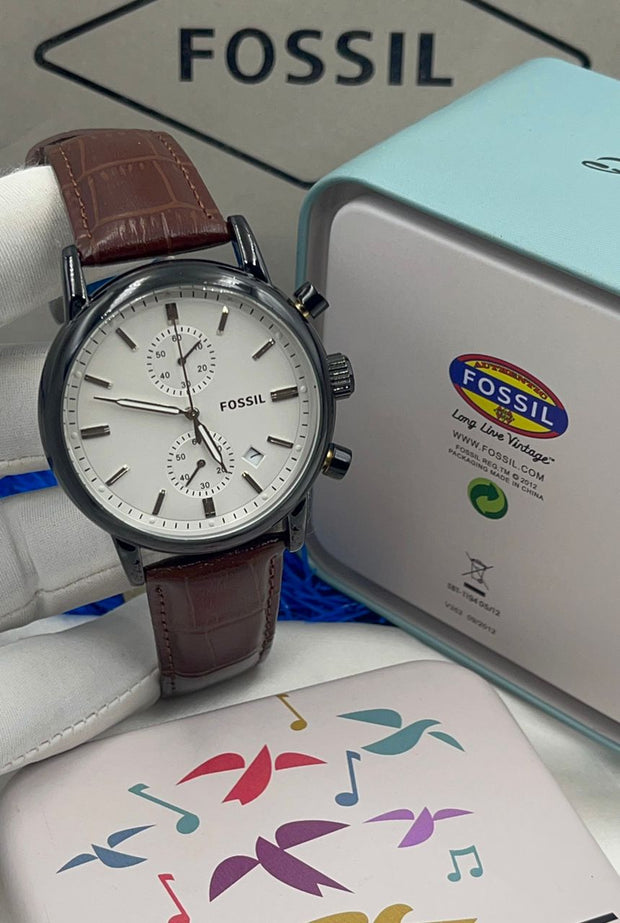 Fossil leather watch