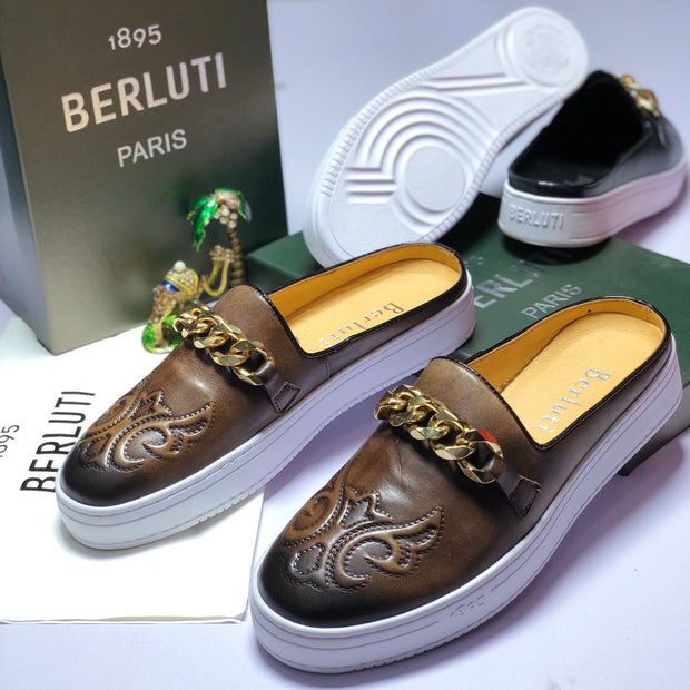 Berluti coffee Half shoe